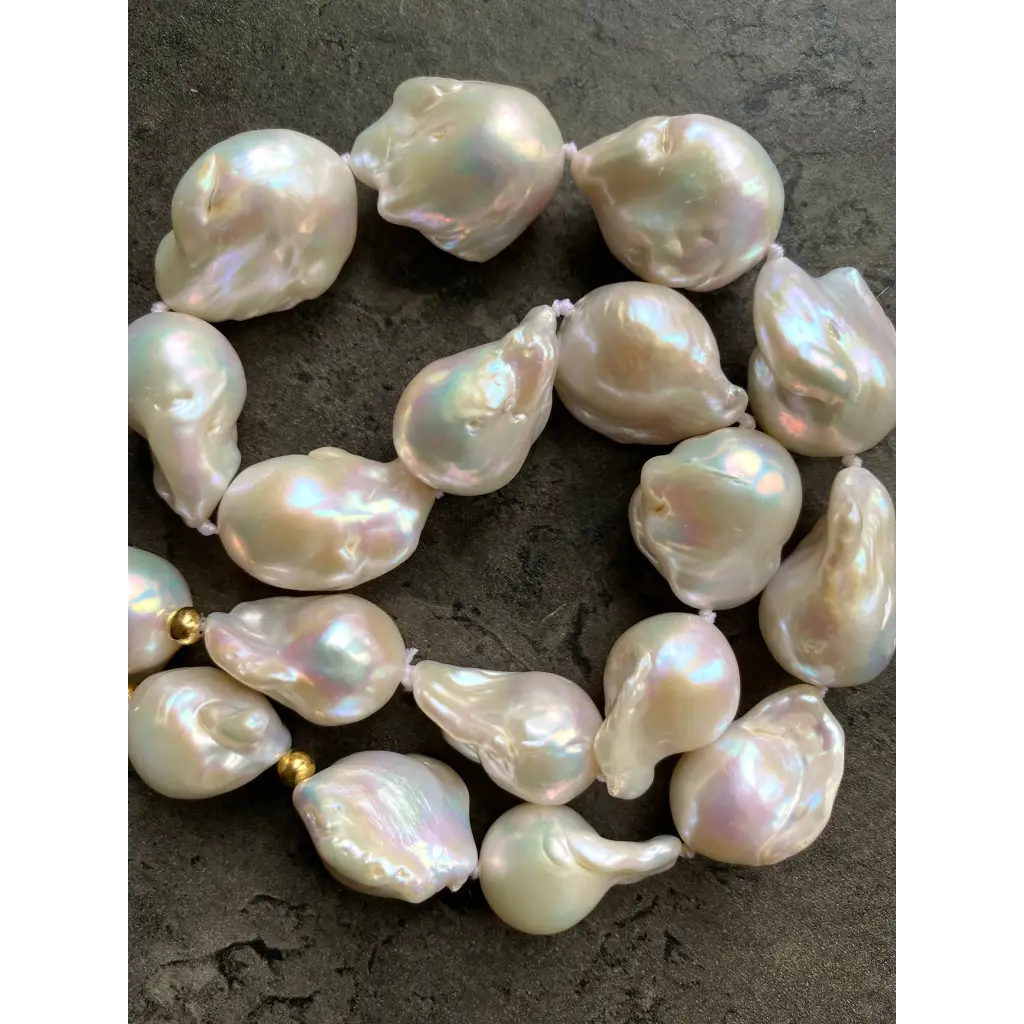 Chunky baroque pearl necklace AAA quality fresh water pearls