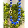 Chunky lapis lazuli beaded necklace