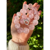 Chunky oversized rose quartz beaded necklace classic