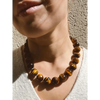 Chunky Tigers Eye Beaded necklace Statement necklace Tiger