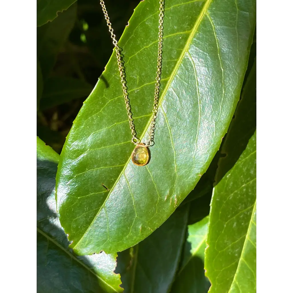 Citrine necklace november birthstone gold plated silver