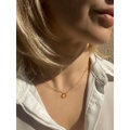 Citrine necklace november birthstone gold plated silver 40
