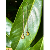 Citrine threader drop earrings minimalist gemstone earrings