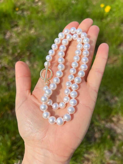 Classic White Pearl Necklace Diana Beaded Necklaces