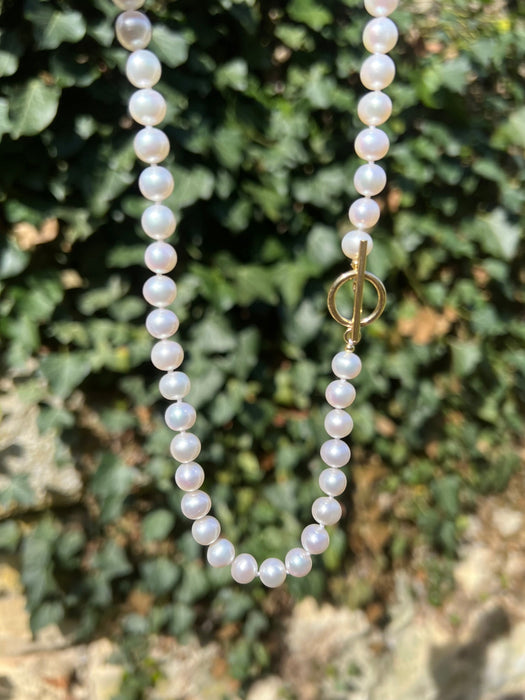 Classic White Pearl Necklace Diana Beaded Necklaces