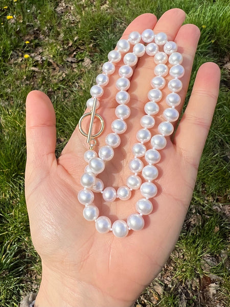 Classic White Pearl Necklace Diana Beaded Necklaces