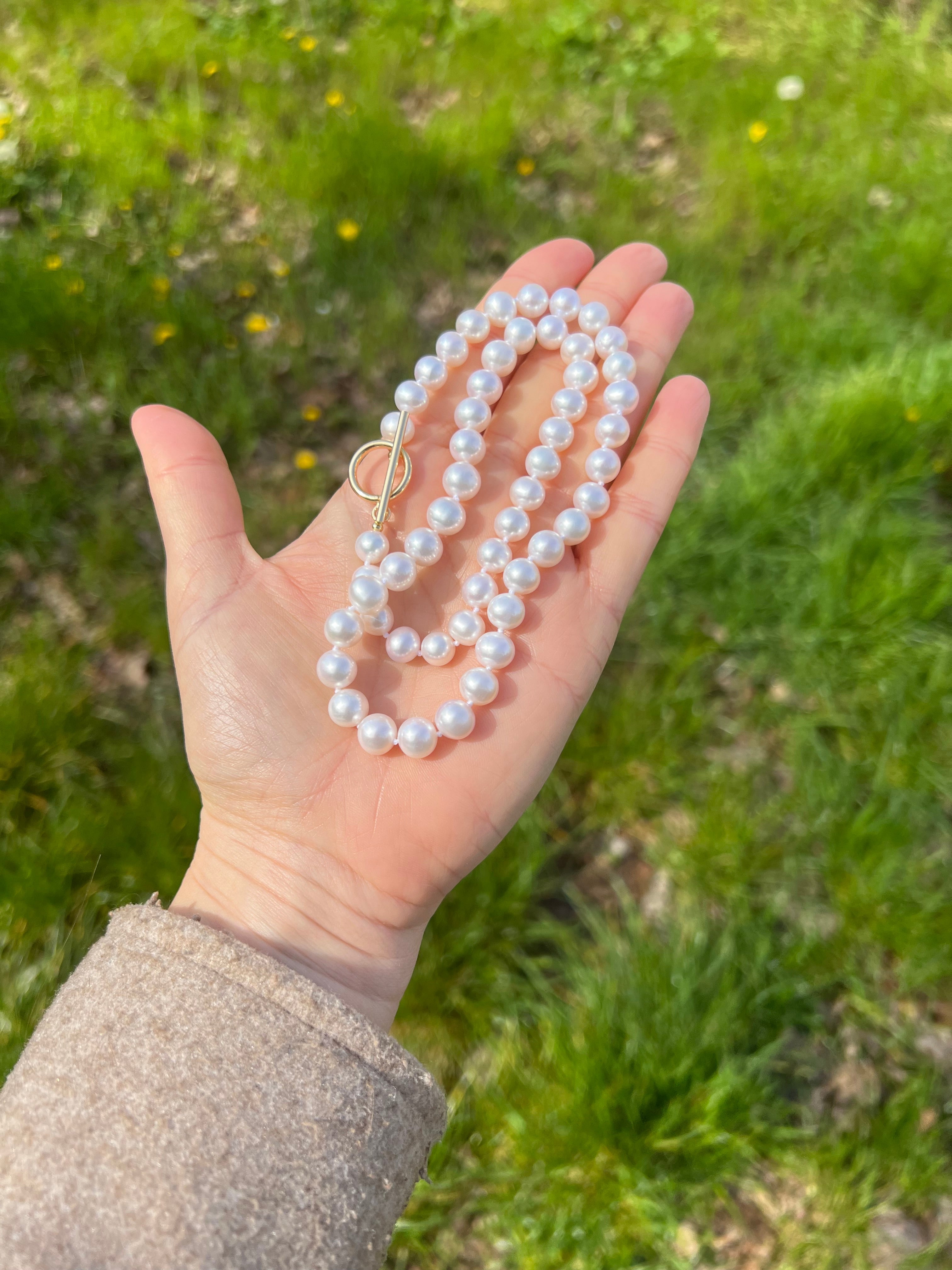 Classic White Pearl Necklace Diana Beaded Necklaces