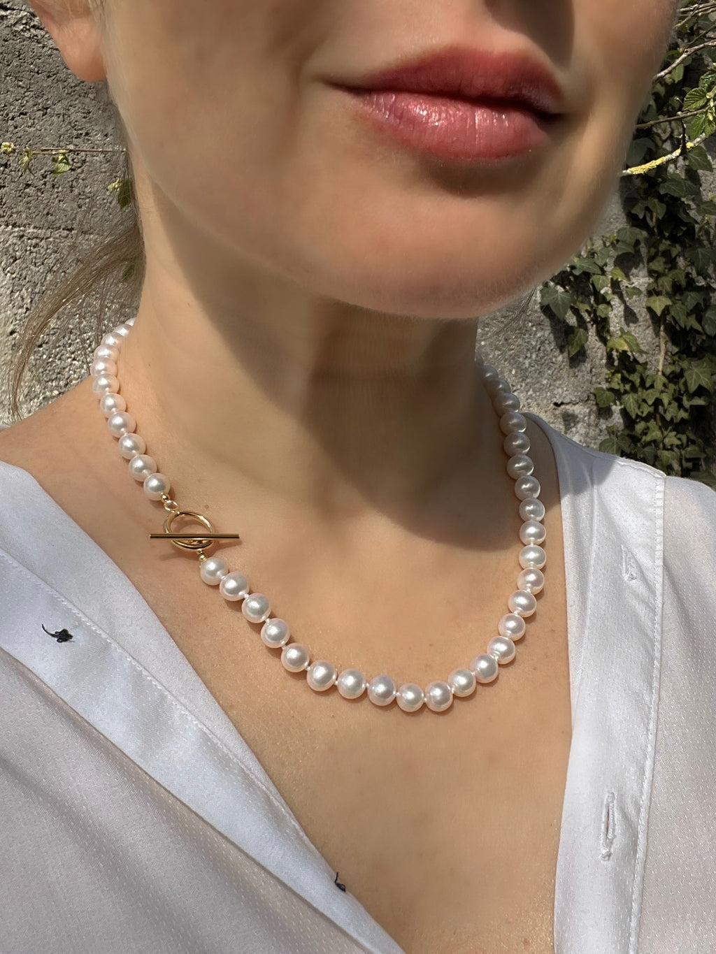 Classic White Pearl Necklace Diana Beaded Necklaces