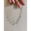Dainty sky blue topaz necklace 4th wedding anniversary gift