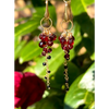 Dangle Earrings Rosa Negra black spinel and garnet earrings