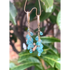 Drop Earrings Glaciar apatite cluster earrings wire wrapped