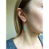 Drop Earrings Glaciar apatite cluster earrings wire wrapped