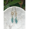 Drop Earrings Glaciar apatite cluster earrings wire wrapped