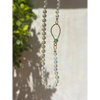 Ethiopian opal beaded necklace with genuine Zambian emerald