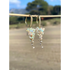 Ethiopian opal cluster earrings Welo opal cascade earrings