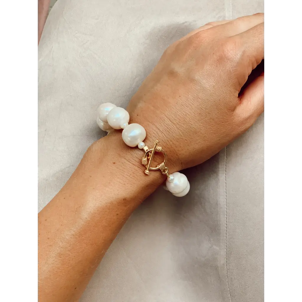 Fresh water pearl bracelet boho bracelet pearl jewelry
