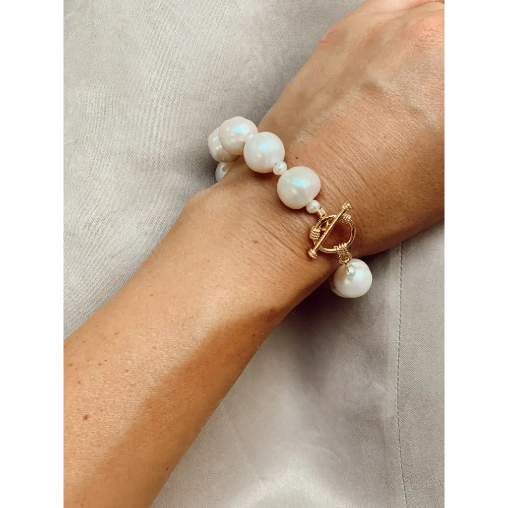 Fresh water pearl bracelet boho bracelet pearl jewelry