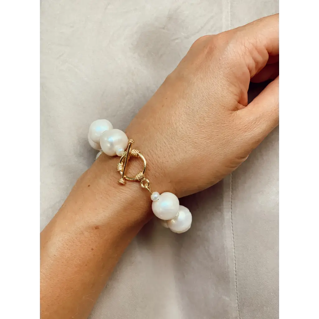 Fresh water pearl bracelet boho bracelet pearl jewelry