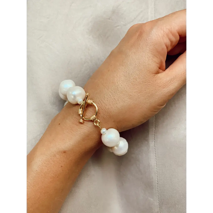 Fresh water pearl bracelet boho bracelet pearl jewelry