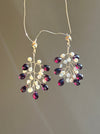 Garnet and pearl branch earrings Dangle & Drop Earrings