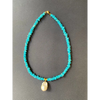 Genuine American turquoise and baroque pearl necklace