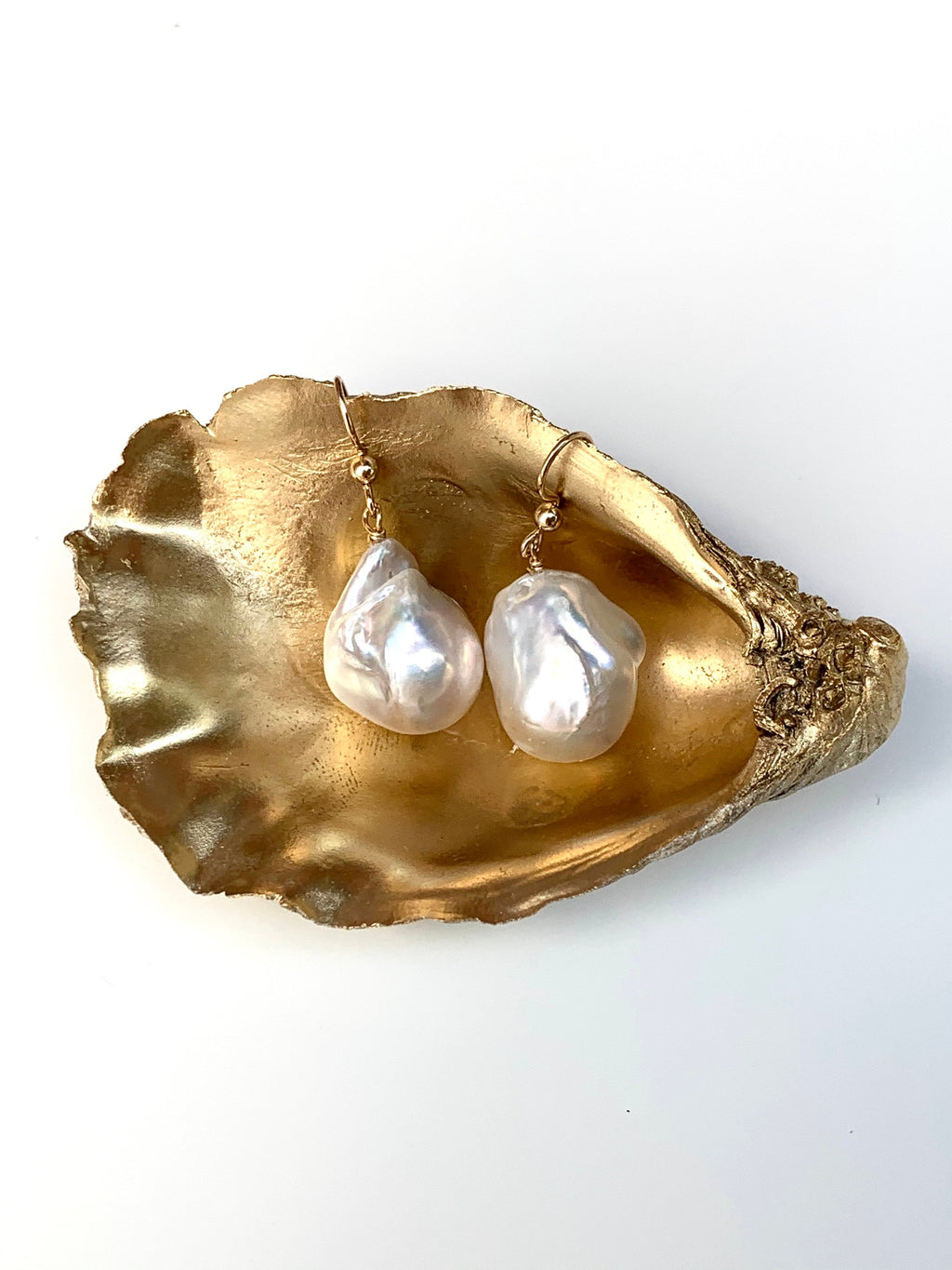 Baroque pearl drop earrings