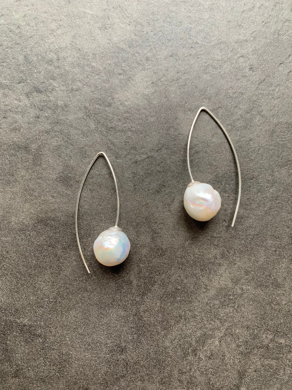 Baroque pearls and gold plated silver earrings