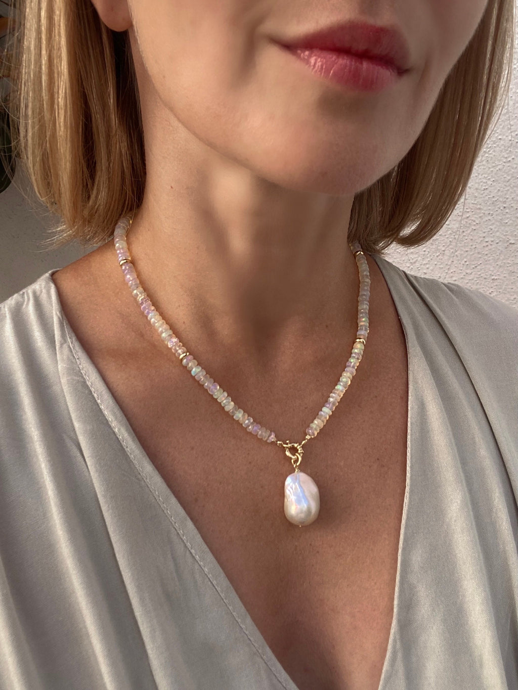 Ethiopian Opal Necklace “Etherium”