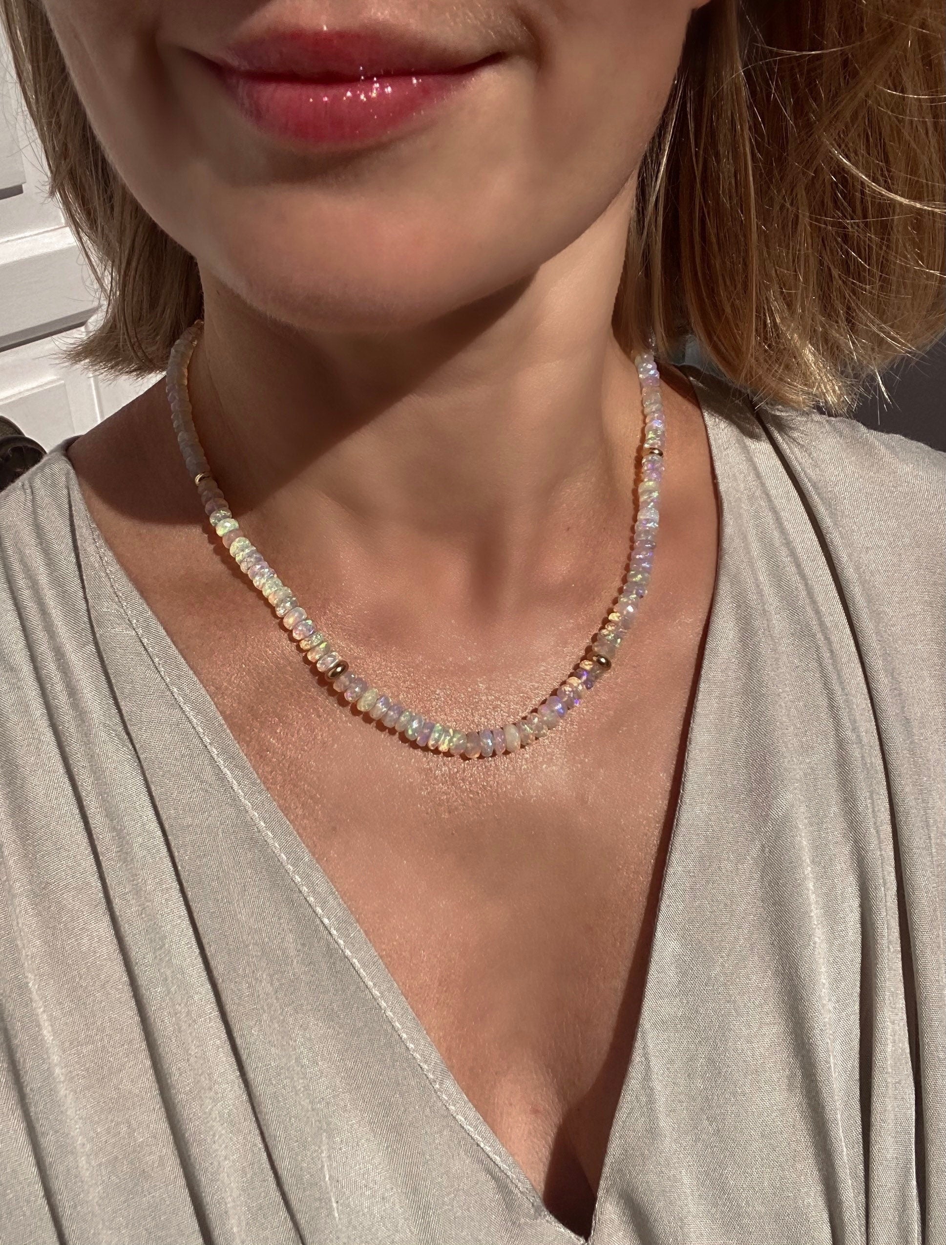 Ethiopian Opal Necklace “Etherium”