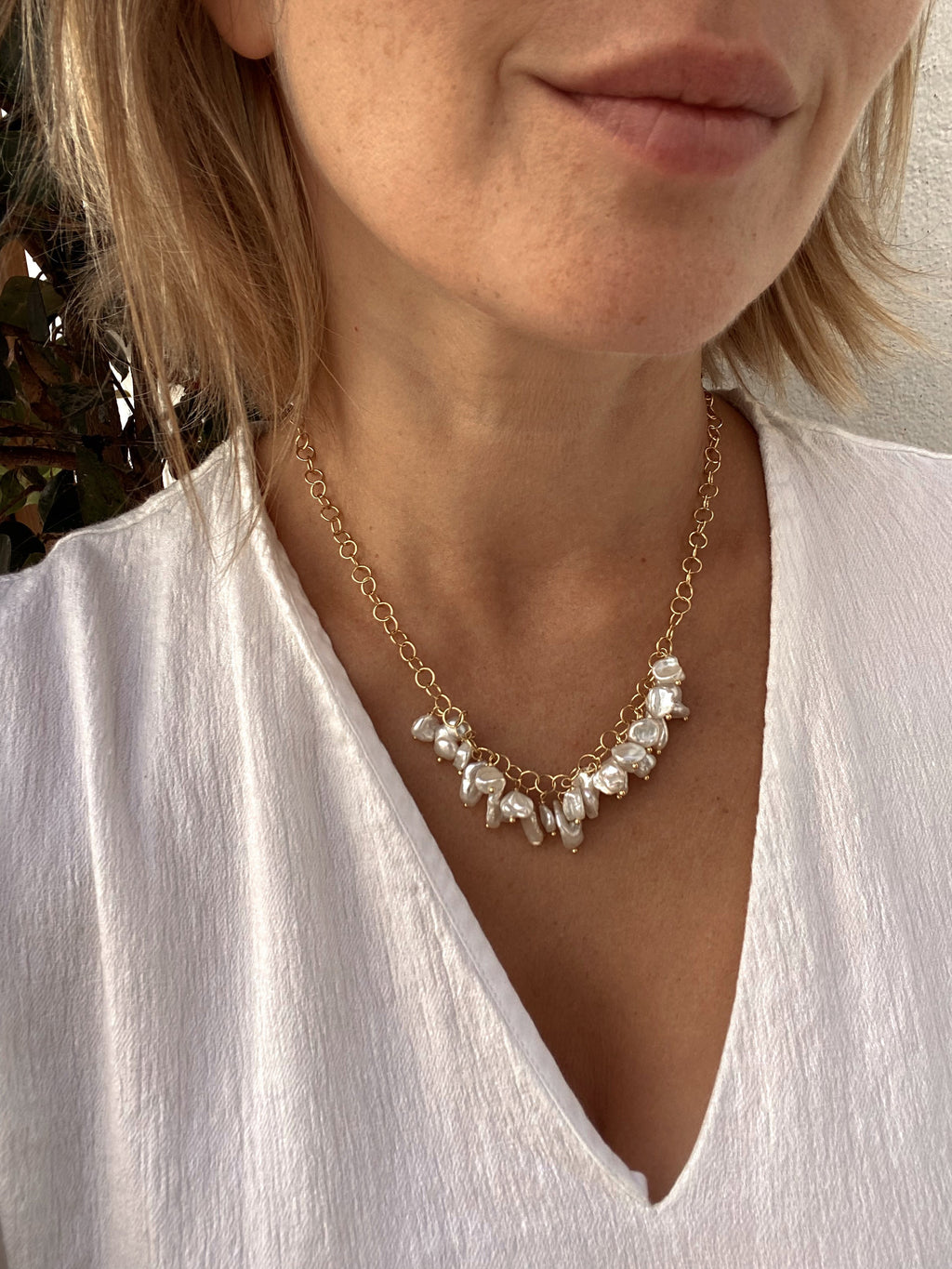 Keshi Pearl Necklace "Lisa"