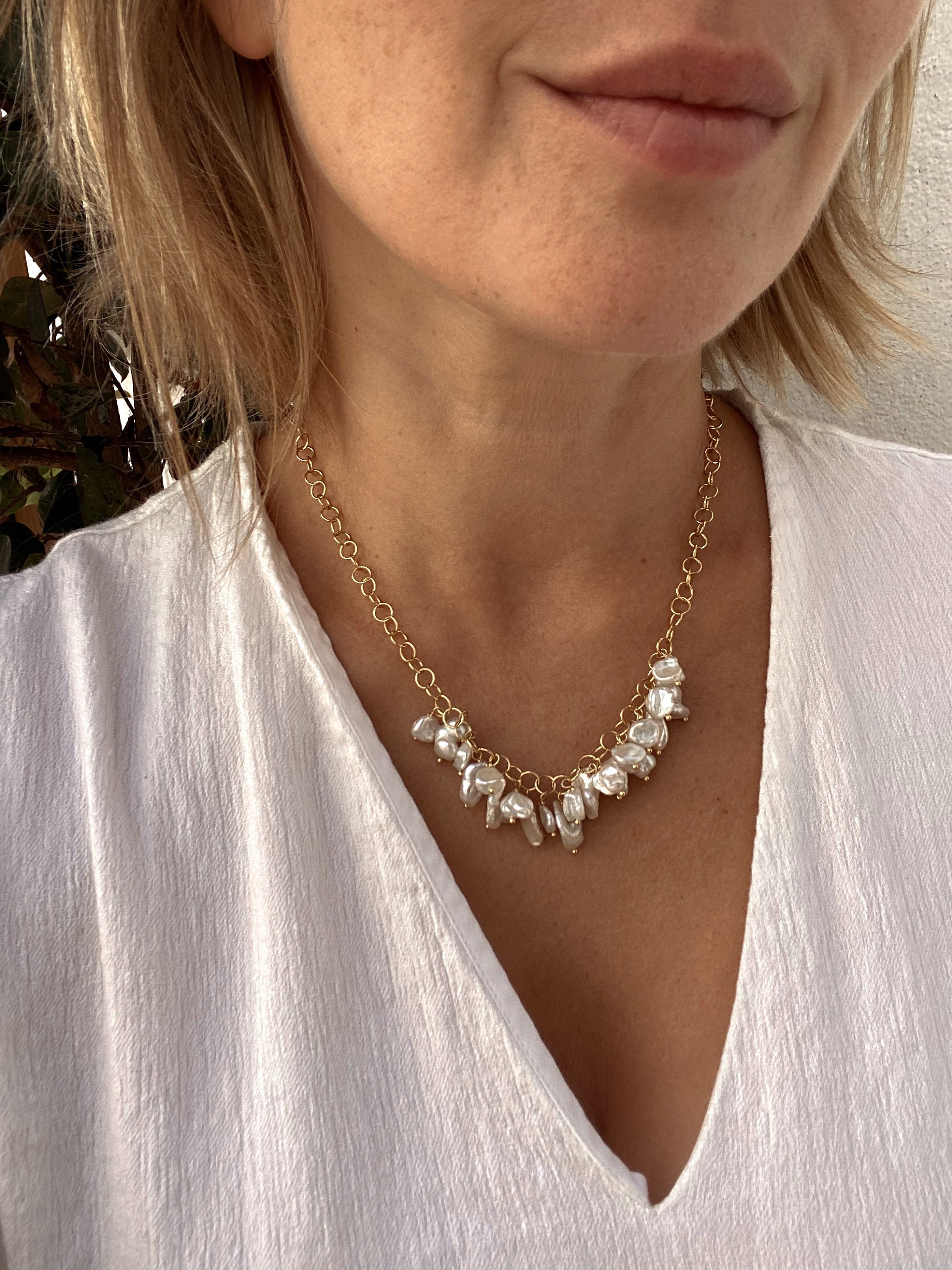 Keshi Pearl Necklace "Lisa"