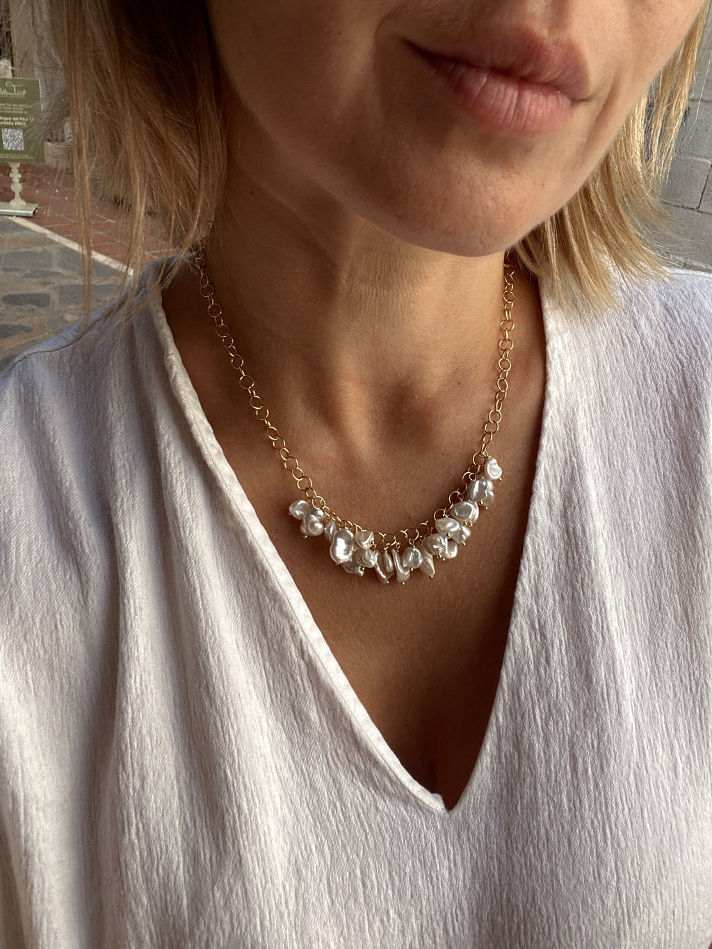Keshi Pearl Necklace "Lisa"