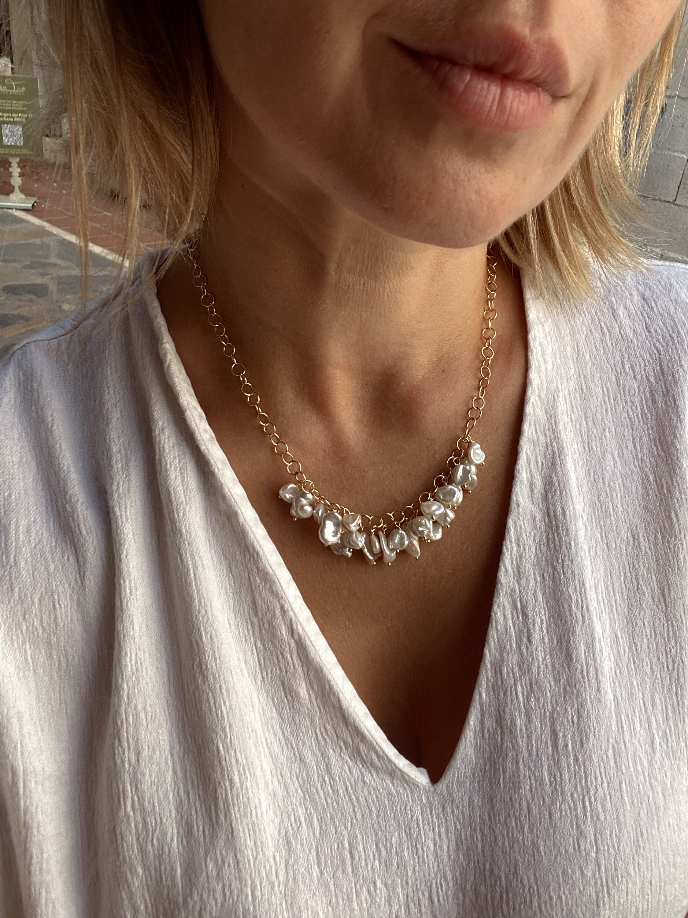Keshi Pearl Necklace "Lisa"