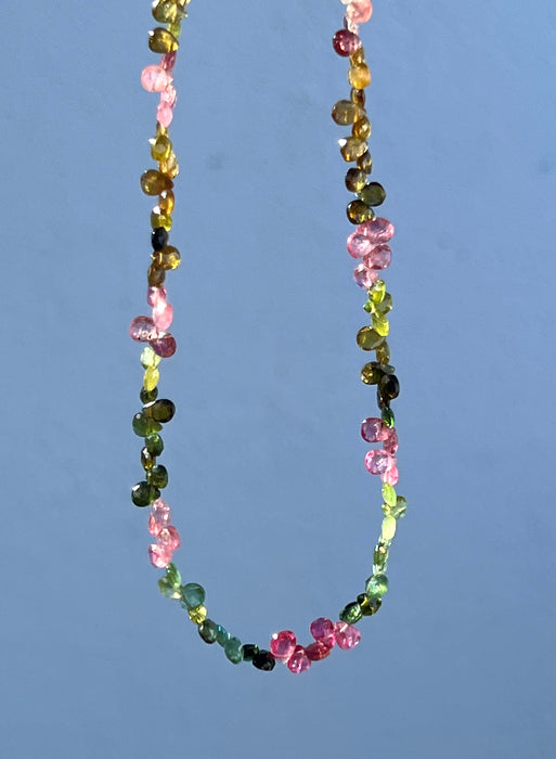 Multi tourmaline briolette necklace