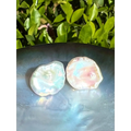 Keshi pearl studs large petal pearl stud earrings Pearl