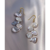 Keshi pearls and Gold Plated Silver earrings Baroque Pearl