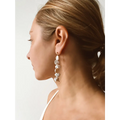 Keshi pearls drop earrings gold filled silver studs silver