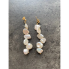 Keshi pearls drop earrings gold filled silver studs