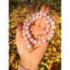 Top quality kunzite classic beaded necklace with gold plated