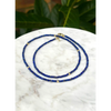Lapis lazuli and solid gold minimalist necklace small