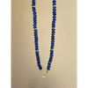 Lapis lazuli knotted necklace layering beaded necklace third