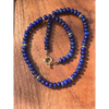 Lapis lazuli knotted necklace layering beaded necklace third