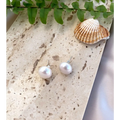 Large Genuine Pearl Stud Earrings Fresh water pearl
