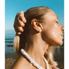 Large Genuine Pearl Stud Earrings Fresh water pearl