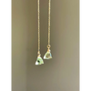 Lemon quartz threader earrings Minimalist dangle gemstone