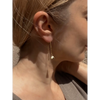 Lemon quartz threader earrings Minimalist dangle gemstone