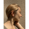 Lemon quartz threader earrings Minimalist dangle gemstone