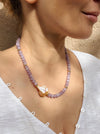 Light Amethyst And Pink Baroque Pearl Necklace El Faro