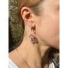 Light amethyst cluster earrings statement gemstone cascade