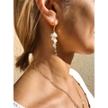 Moonstone earrings Luna rainbow moonstone and pearl bridal
